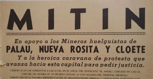 Imagen de Hoja volante que invita al pueblo de México a asistir al mitin de apoyo a la Caravana del Hambre (atribuido)