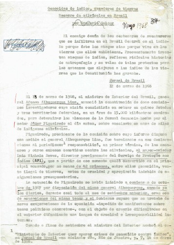 Imagen de Brasil. Genocidas de indios, cazadores de tierras, masacre de silvícolas (propio)