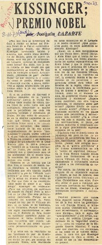Imagen de Kissinger, premio Nobel (propio)