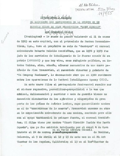 Imagen de El Salvador. Los escuadrones de la muerte (atribuido)