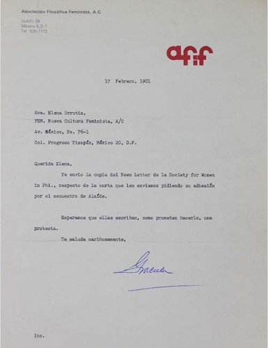 Imagen de Asociación Filosófica Feminista A.C. (propio)