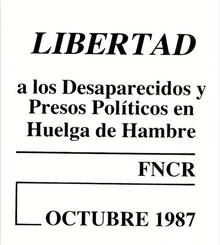 Imagen de Libertad a los desaparecidos y presos políticos en huelga de hambre (propio)