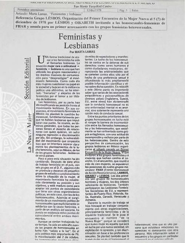 Imagen de Feministas y lesbianas (propio)