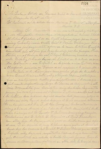 Imagen de Carta dirigida a Venustiano Carranza donde remite documentos que aprueban sus servicios al Movimiento Constitucionalista (atribuido)