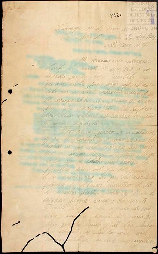 Imagen de Carta dirigida a María R. de la Torre de Otero donde, Manuel Otero de la Torre asegura haber intervenido en el posible establecimiento de una Ley Agraria Socialista en el Estado, y haber puesto en práctica sus ideales (atribuido)