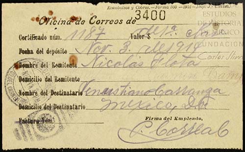 Imagen de Depósito postal certificado (atribuido)