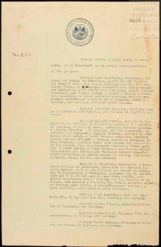 Imagen de Rinde parte de las novedades ocurridas en la Secretaría de Guerra durante el día 23 (atribuido)