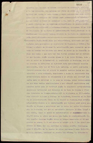 Imagen de La Junta de Administración Civil de Pachuca autoriza a Luque y Ramírez para que lleven una solicitud a la Secretaría de Hacienda, a fin de que la Casa de Moneda convierta en numerario los metales que obran en poder de la Compañía Real del Monte y Pachuca (atribuido)