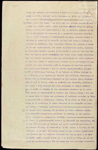 Imagen de Se ordena que se libre oficio a la Compañía de Real del Monte y Pachuca exigiéndole la entrega de metales a Salvador C. Luque (atribuido)
