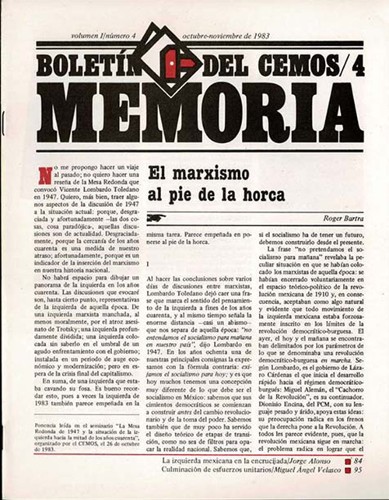 Imagen de Memoria: boletín del CEMOS, Volumen 1, Número 4 (propio)