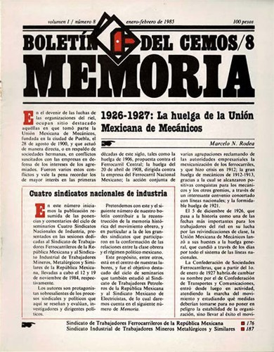 Imagen de Memoria: boletín del CEMOS, Volumen 1, Número 8 (propio)
