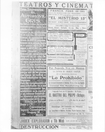 Imagen de Promoción en prensa del estreno de El automóvil gris (atribuido)