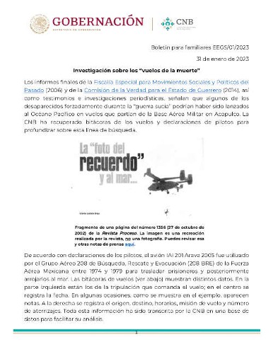 Imagen de Investigación sobre los “vuelos de la muerte” (propio)