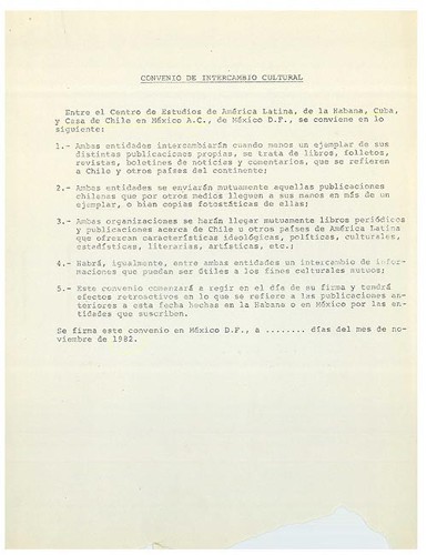 Imagen de Convenio de intercambio cultural (propio)