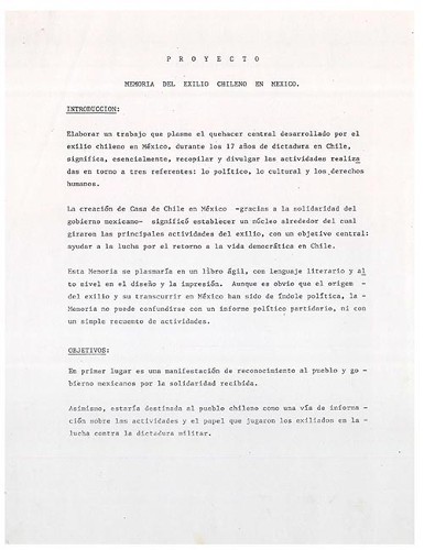 Imagen de Proyecto: Memoria del exilio chileno en México (propio)