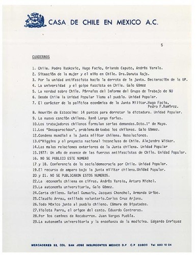 Imagen de Cuadernos de diversos autores relativos a temas de la Casa de Chile en México (atribuido)