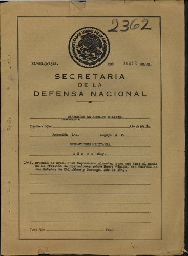 Imagen de Órdenes a Juan Nepomuceno Almonte, para tomar mando de una división (atribuido)