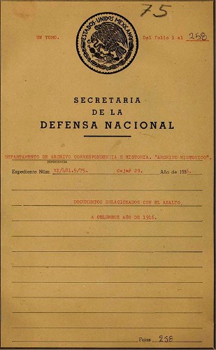 Imagen de Telegrama dando cuenta de la invasión de Francisco Villa a la población Columbus, Estados Unidos (atribuido)