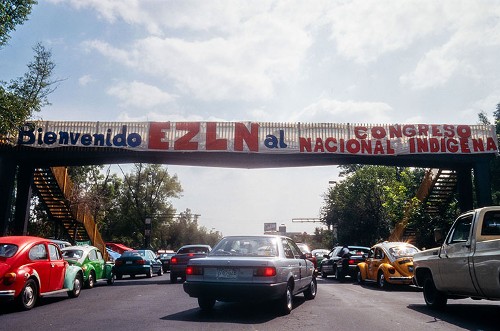 Imagen de Manta de bienvenida al EZLN y el Congreso Nacional Indígena (propio)