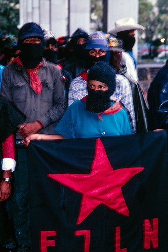 Imagen de Integrantes del EZLN en Tlatelolco (propio)