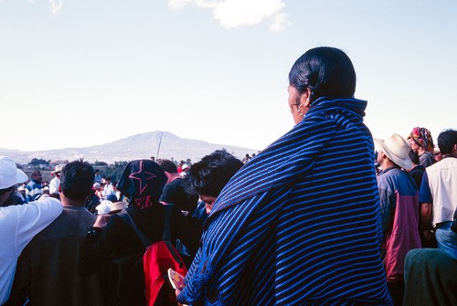 Imagen de Simpatizantes del EZLN en un mitin (propio)