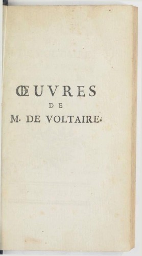 Imagen de Œuvres de M. de Voltaire. Tome 16 /, seconde edition considérablement augmentée, enrichie de figures en taille-douce. Tome I. [-XXII.]...