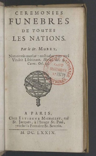 Imagen de Cérémonies funèbres de toutes les nations, par le Sr Muret...