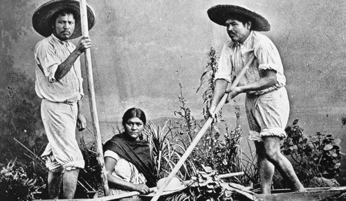 Imagen de Mexique. 25, Bateliers. Mexique / [mission] Bouquet de la Grye; [photogr.] Bouquet de la Grye?; [photogr. reprod. par] Molténi [pour la conférence donnée par] Bouquet de la Grye