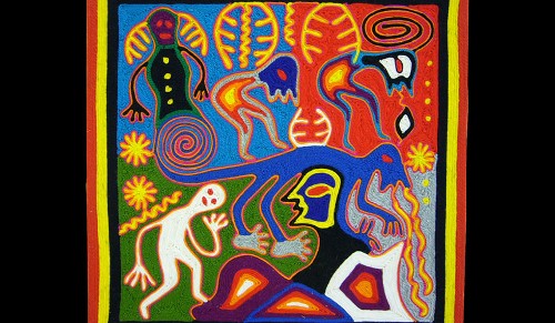 Imagen de Cuadro onírico huichol (propio)