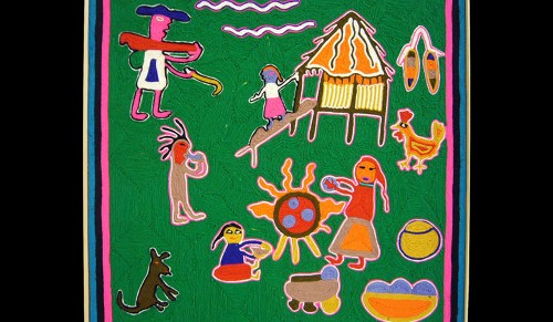 Imagen de Cuadro onírico huichol (propio)