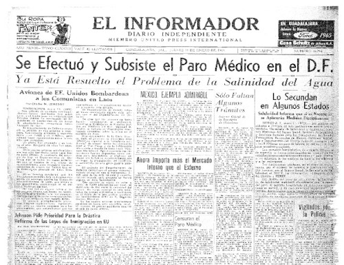 Imagen de Se efectuó y subsiste el paro médico en el D.F. Lo secundan en algunos estados (propio), El Informador (alternativo)