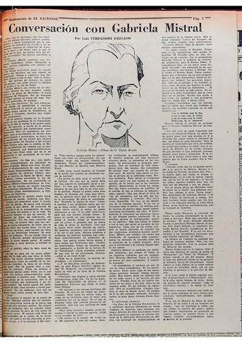 Imagen de Conversación con Gabriela Mistral (propio)