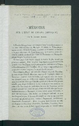 Imagen de Mémoire sur l'Etat de Chiapa (Mexique); Mémoire Sur L'État De Chiappa (Mexique); Fig. 128. Jeune fille Soké, d'après une photographie de M. T. Maler.; Fig. 129. Entrée de la rivière de Chiapa, dans la seconde Encajonada.: (D'après une photographie de M. T. Maler.); Fig. 130. Tête-médaillon en jadéite, de fabrication tsotsile.: (Coll. T. Maler.); Fig. 131. La galerie des médaillons, à Palenqué.: (D'après une photographie de M. T. Maler.); Fig. 132. La tour du couvent des Nonnes, à Palenqué.: (D'après une photographie de M. T. Maler.)