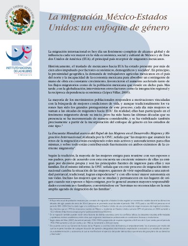 Imagen de La migración México-Estados Unidos: un enfoque de género (propio)