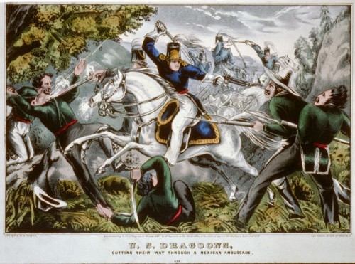 Imagen de U.S. dragoons, cutting their way through a Mexican ambuscade (propio)