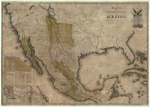 Imagen de Mapa de los Estados Unidos de Méjico, segun lo organizado y definido por las varias actas del Congreso de dicha República: y construido por las mejores autoridades (propio), Mapa de los Estados Unidos de México, 1828 (alternativo)