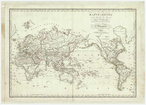 Imagen de Mappe - monde sur la projection de mercator (propio), Mapa del Mundo en proyección Mercator (alternativo)