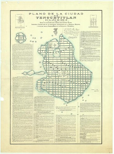 Imagen de Plano de la ciudad de Tenochtitlán en el año de 1519 (propio), Plano de la ciudad de Tenochtitlán en 1519 (alternativo)