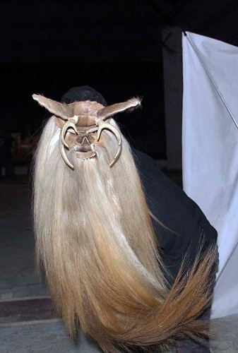 Imagen de Diablo con barbas largas y cuernos de venado (atribuido)