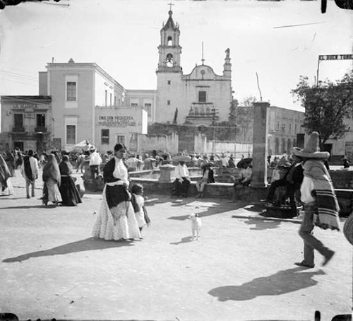 Imagen de Vida cotidiana frente a la parroquia de San Juan de Dios (atribuido)