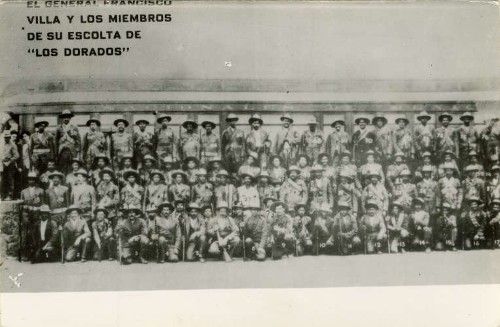 Imagen de El general Francisco Villa y los miembros de su escolta "Los Dorados" (atribuido)
