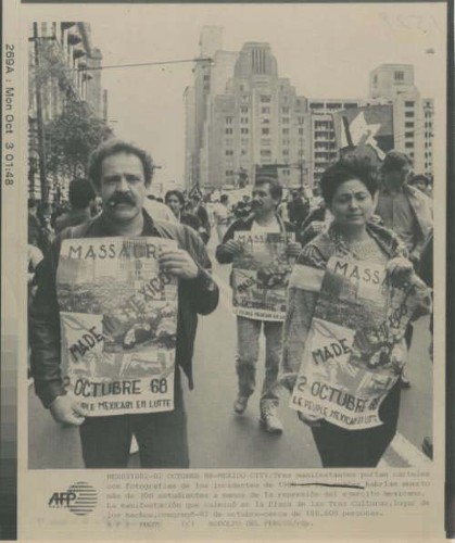 Imagen de Manifestación de protesta por la matanza de estudiantes el 2 de octubre de 1968 (propio)