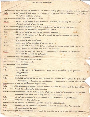 Imagen de Hojas varias. Teatro guignol indigenista, El gallito vanidoso (atribuido)