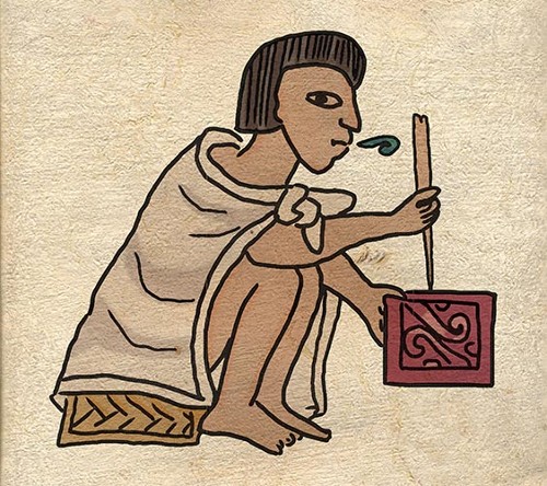 Imagen de Un tlacuilo mexica (propio)