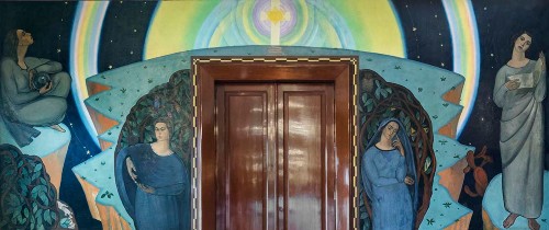 Imagen de Personajes de la historia: La poesía, Retrato de personajes o Rito cristiano, Gabriela Mistral, Berta Singerman (propio)