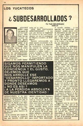 Imagen de Los yucatecos. ¿Subdesarrollados? (propio)