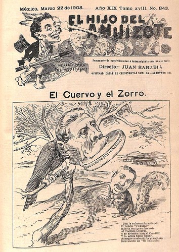 Imagen de El Hijo del Ahuizote: semanario de oposición é intransigente con todo lo malo, Tomo XVIII, Año XIX, Número 843 (propio)
