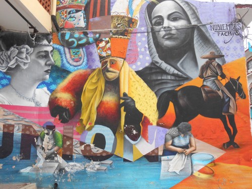 Imagen de El grafiti histórico en las calles de Morelos (propio), Grafiti con personajes célebres en Yautepec (atribuido)