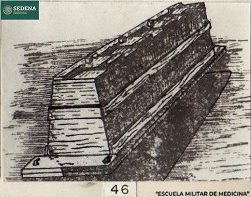Imagen de Representación gráfica de la vista en lateral de las casetas con bacinete de una letrina rústica con pozo de ventilación (atribuido)