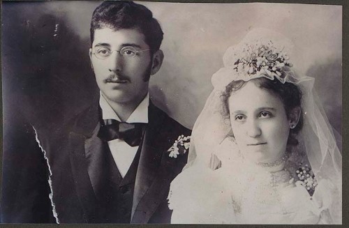 Imagen de Gustavo A. Madero y Carolina Villarreal en su boda (atribuido)